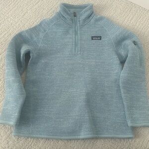 Patagonia better sweater 1/4 zip - light blue size S (7/8)
